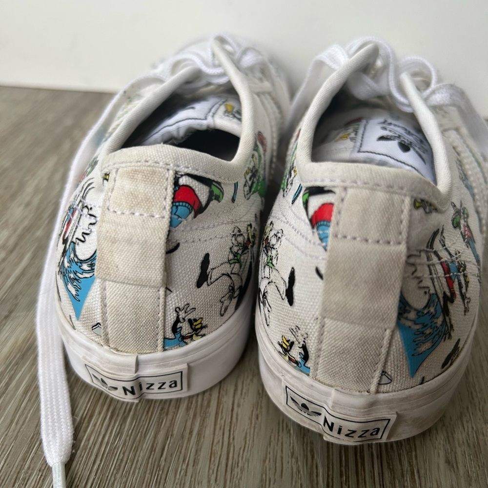 Adidas Originals Nizza x Disney White Sport Goofy Shoes size 7 - Picture 10 of 12